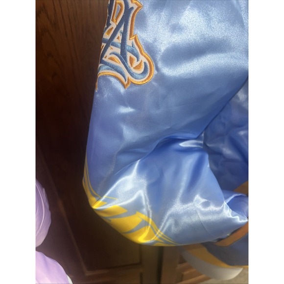 Headgear Classics Jacket Size Large Crenshaw Mamba Mentality 8 24 Blue Satin - Picture 7 of 16